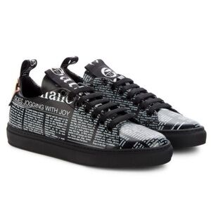 JOHN GALLIANO
Newspaper-Print Leather Sneakers